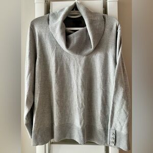 Talbots Light Gray/Silver Metallic Cowl Neck Sweater